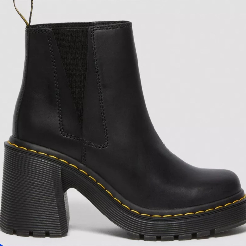 Dr. Martens Black Spence Heeled Boots sz 8